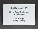 Mailbox sign, large - Simple text