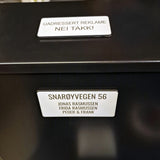 Postkasseskilt - Stor tekst